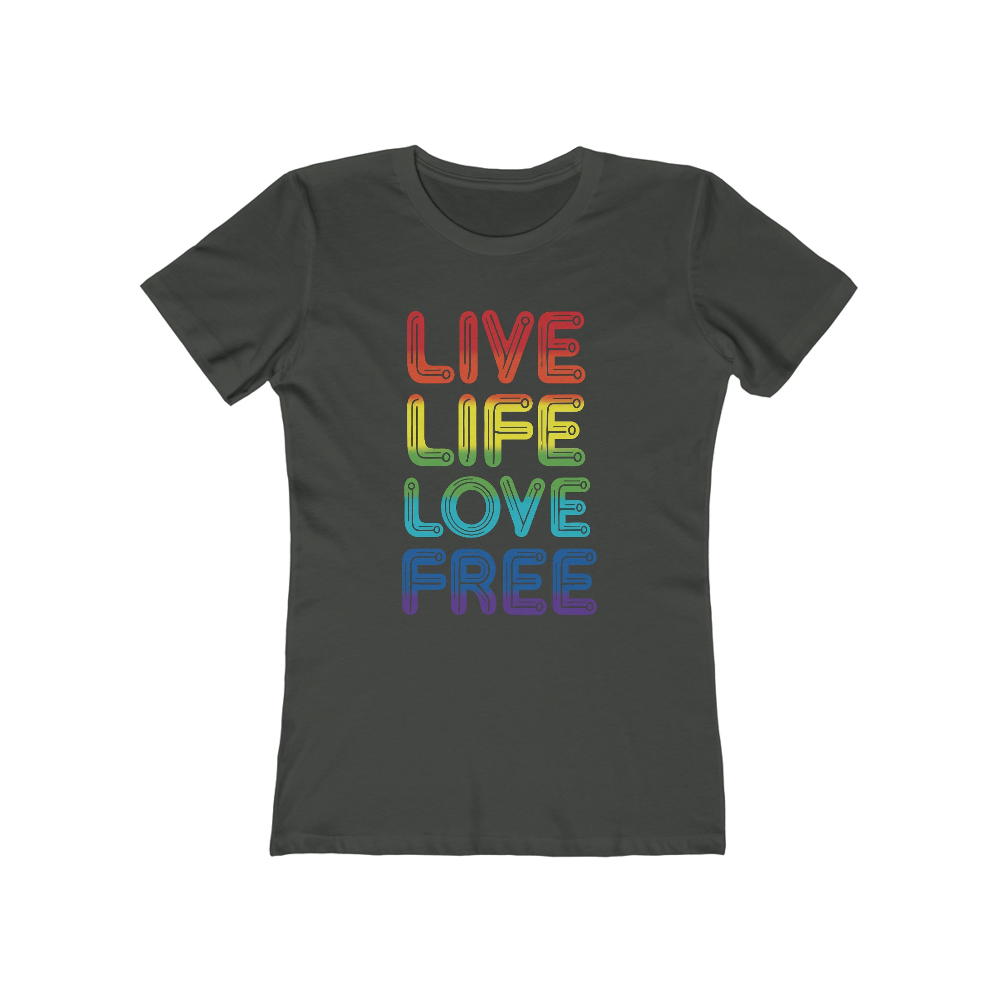 Love Life Live Free Womens Pride 24 Graphic Tee