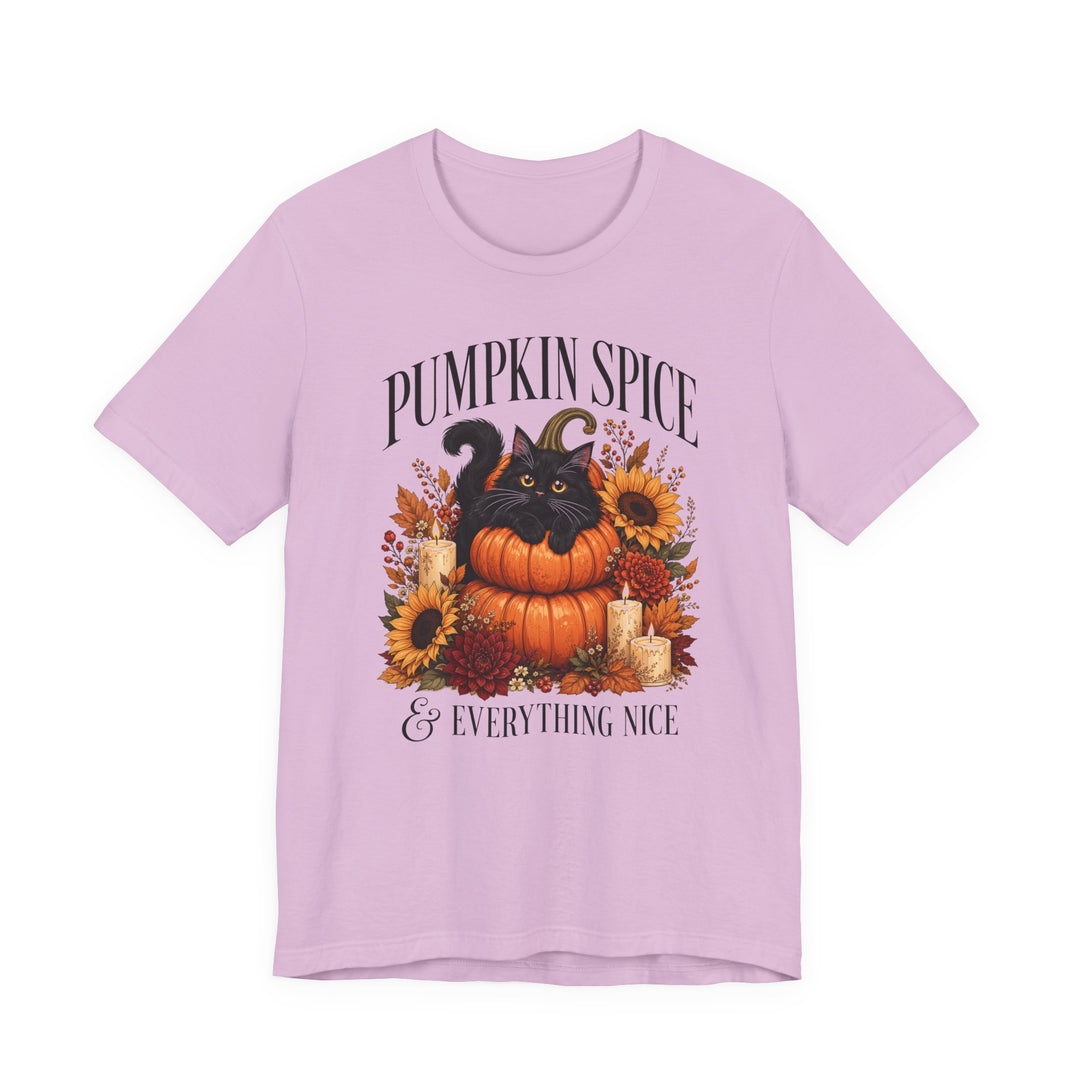 Pumpkin Spice &amp; Everything Nice Foral Cat Women&