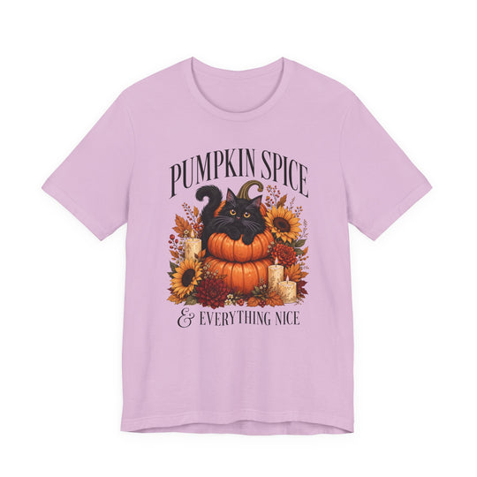 Pumpkin Spice &amp; Everything Nice Foral Cat Women&