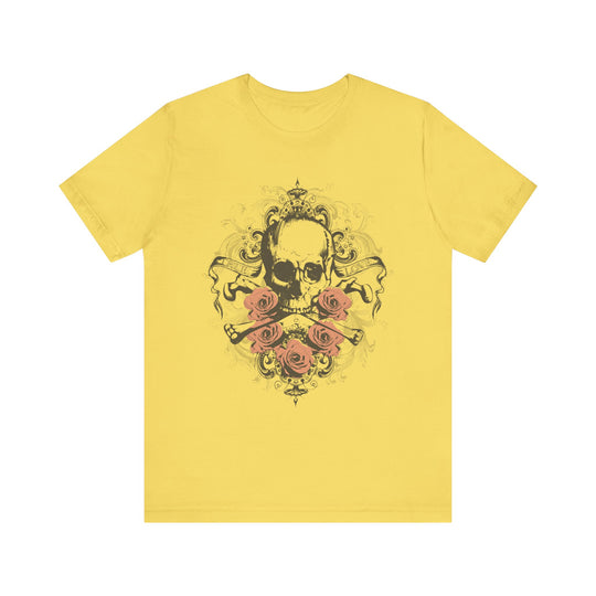 True Love Skull & Roses Vintage Womens L'Atomique Relaxed Graphic Short Sleeve Tee