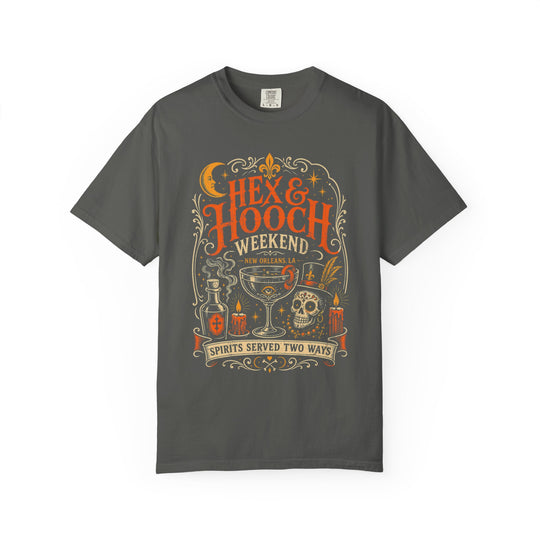Hex &amp; Hooch New Orleans Womens WUNDERLAND Halloween Booteek Short Sleeve Tee