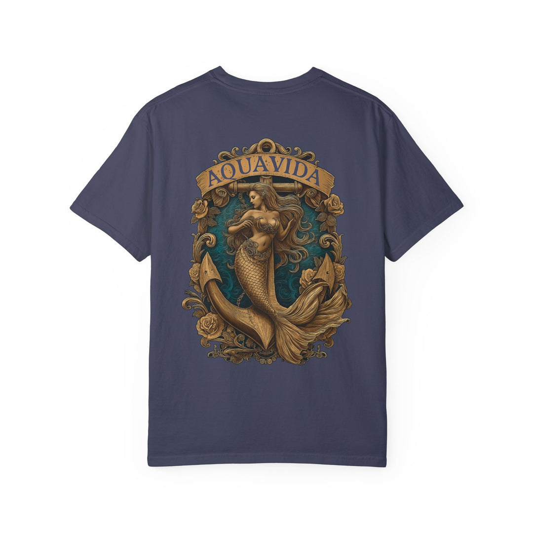 Mermaid Crest Mens AQUA VIDA Short Sleeve Tee