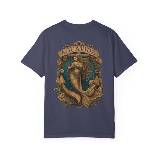 Mermaid Crest Mens AQUA VIDA Short Sleeve Tee