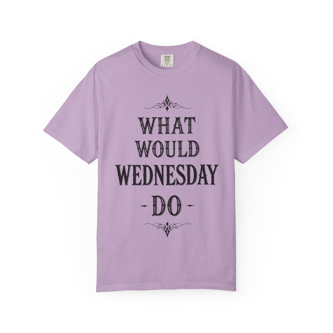 What Would Wednesday Do Womens WUNDERLAND Backyard Dept Halloween Booteek Short Sleeve Tee