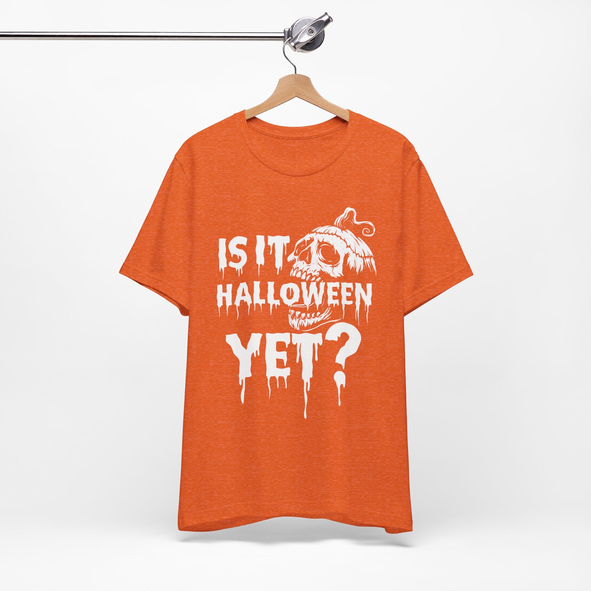 Is It Halloween Yet Pumpkin Skull Mens Halloween Booteek Jersey Short Sleeve Tee