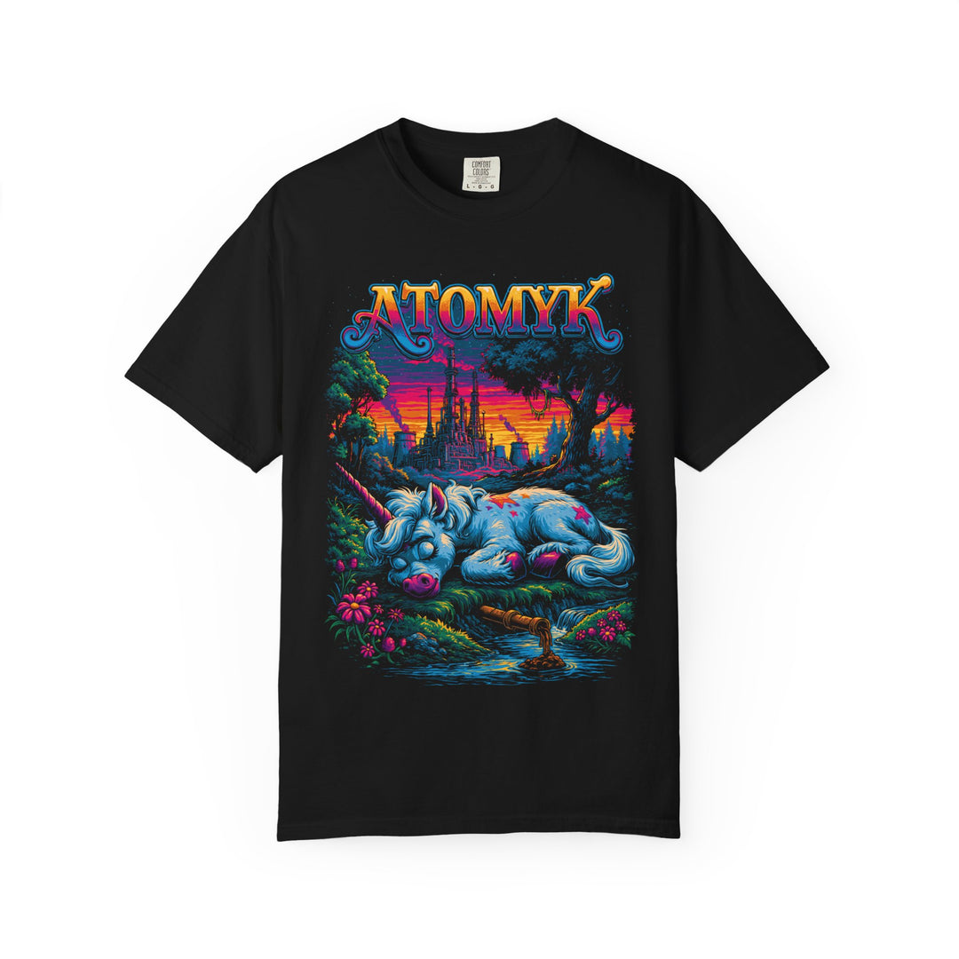 The Toxic Forest Sleeping Unicorn Mens ATOMYK Short Sleeve Tee