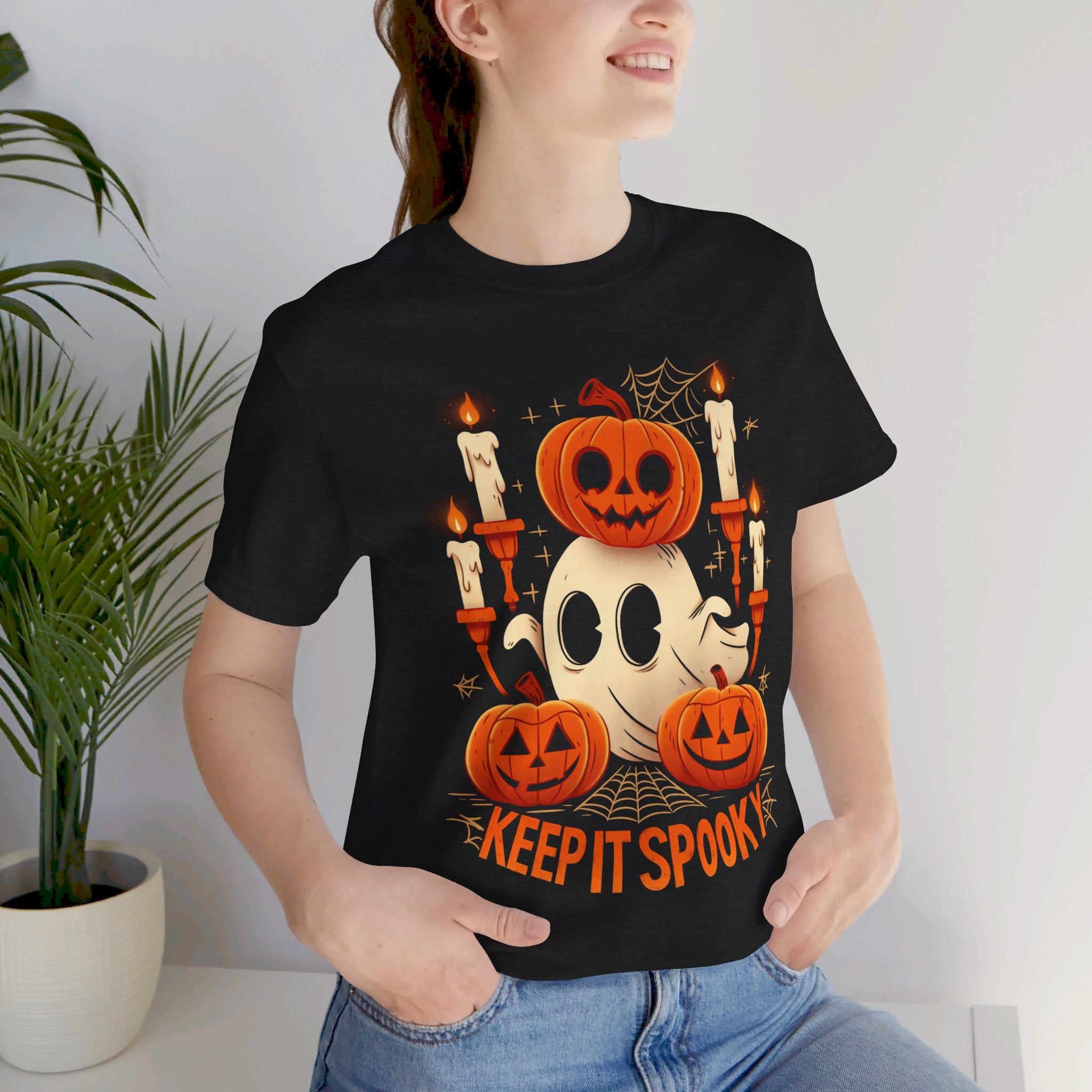 Keep It Spooky Womens Halloween Booteek Jersey Short Sleeve Tee