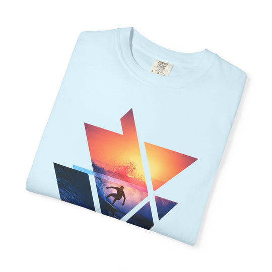 Surf Sunset Geometric Beach Mens AQUAVIDA Short Sleeve Tee