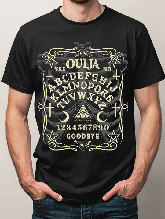 Ouija Ribcage Mens WUNDERLAND Backyard Dept Halloween Booteek Short Sleeve Tee