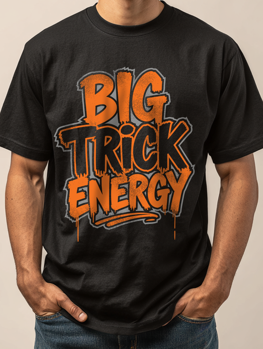 Big Trick Energy Mens WUNDERLAND Backyard Dept Halloween Booteek Short Sleeve Tee