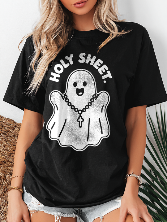 Holy Sheet Womens WUNDERLAND Backyard Dept Halloween Booteek Short Sleeve Tee
