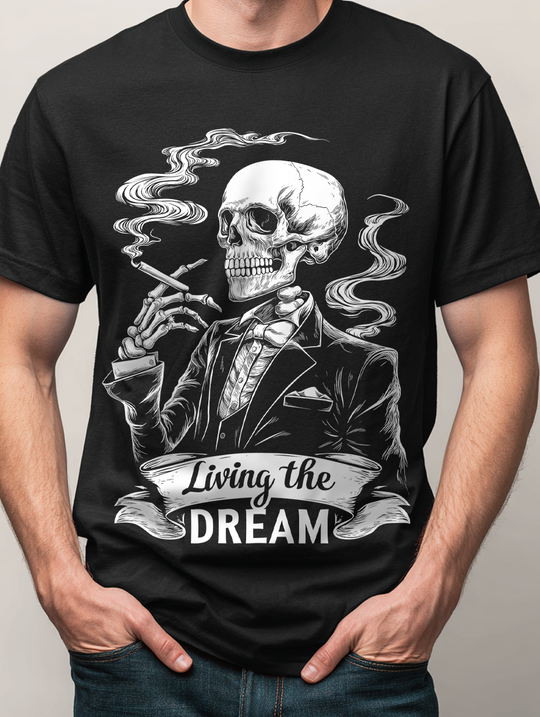 Living The Dream Mens WUNDERLAND Backyard Dept Halloween Booteek Short Sleeve Tee