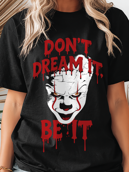 Don't Dream It Be It Womens WUNDERLAND Backyard Dept Halloween Booteek Short Sleeve Tee