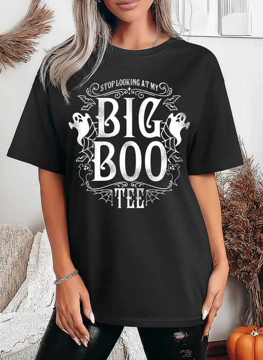 My Big Boo Tee Womens WUNDERLAND Backyard Dept Halloween Booteek Short Sleeve Tee