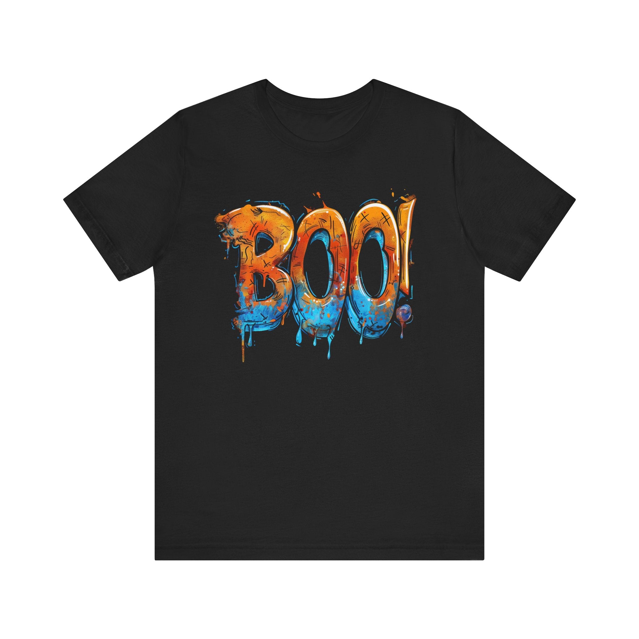 Boo! Graffiti Mens Halloween Booteek Jersey Short Sleeve Tee