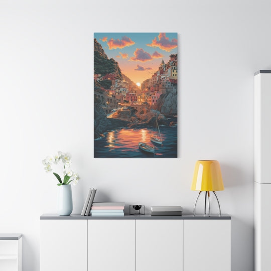 A Morning In Riomaggiore Canvas Wall Art