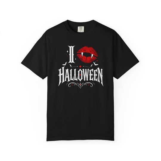 I Love Halloween Fangs Womens WUNDERLAND Halloween Booteek Short Sleeve Tee