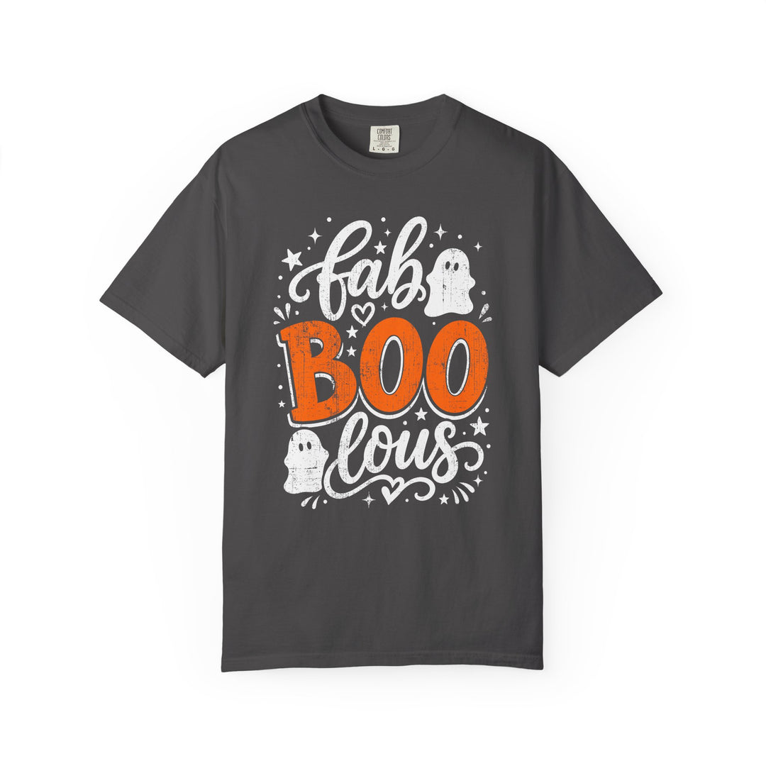 Fab BOOlous Ghosts Script Womens WUNDERLAND Halloween Booteek Short Sleeve Tee