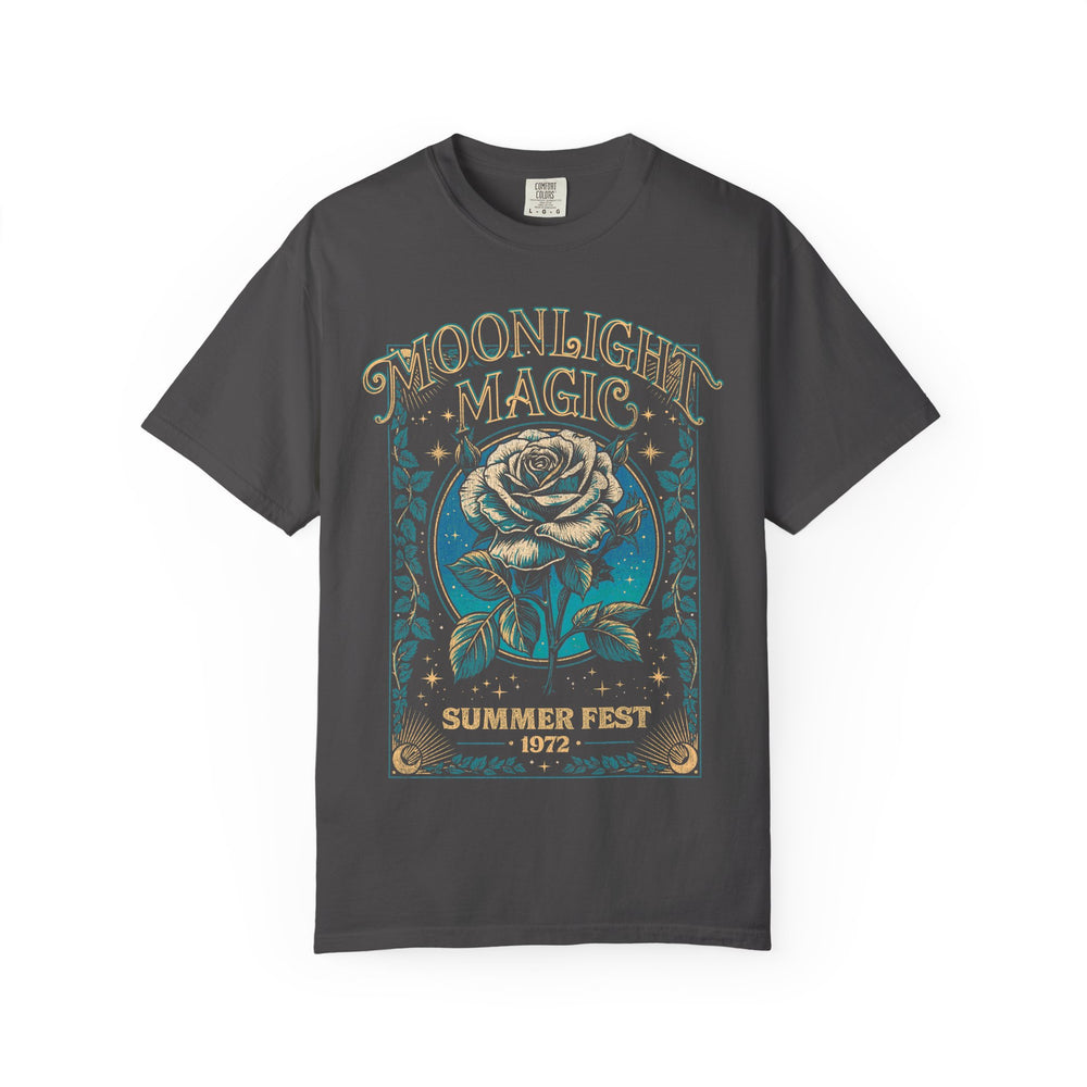 Moonlight Magic Vintage Summer Fest 1972 Womens L'Atomique Relaxed Fit Comfort Colors Graphic Tee