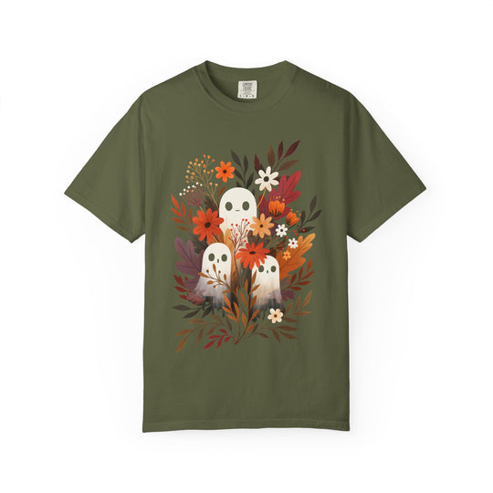 Autumn Ghosts Cute Fall Floral Womens WUNDERLAND Halloween Booteek Short Sleeve Tee