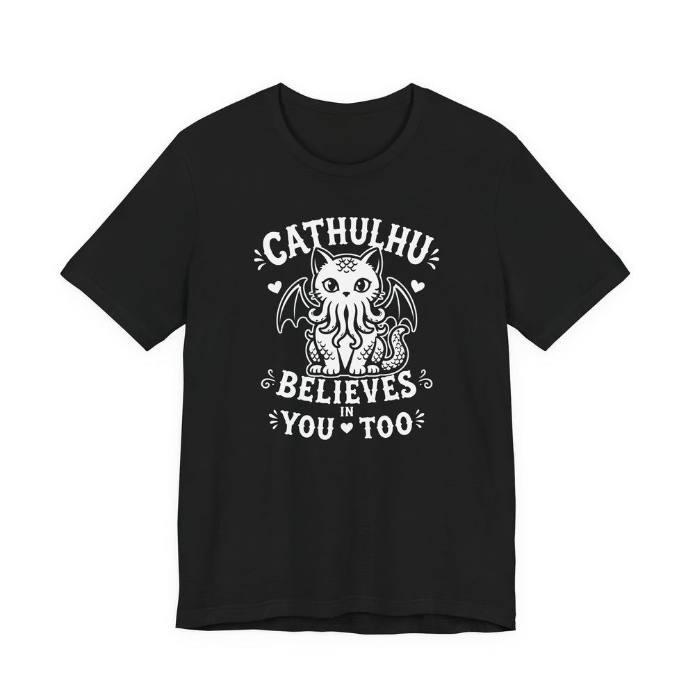 Cathulhu Believes In You Too Women's Halloween Classic Fit Tee