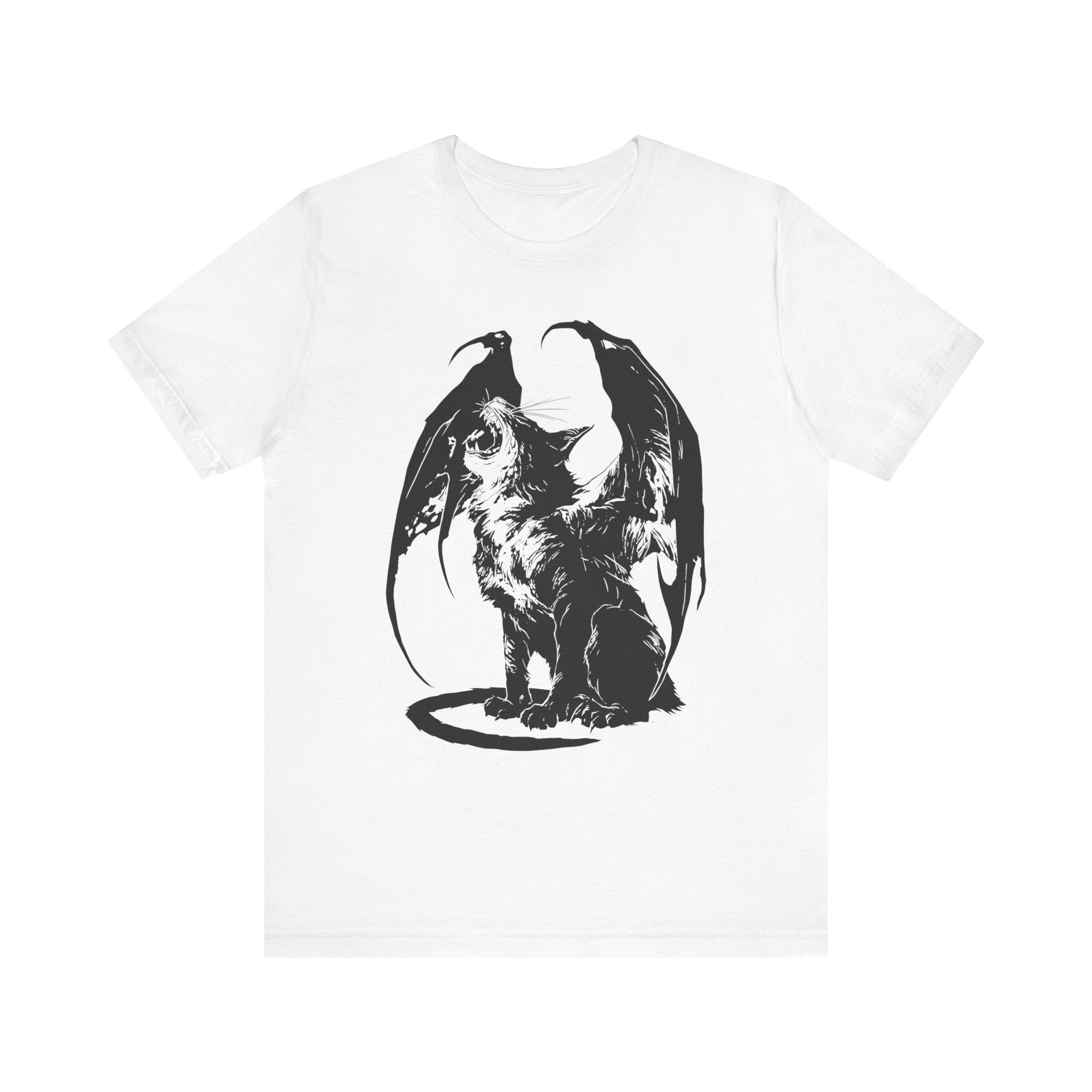 Demon Cat Mens Halloween Booteek Jersey Short Sleeve Tee