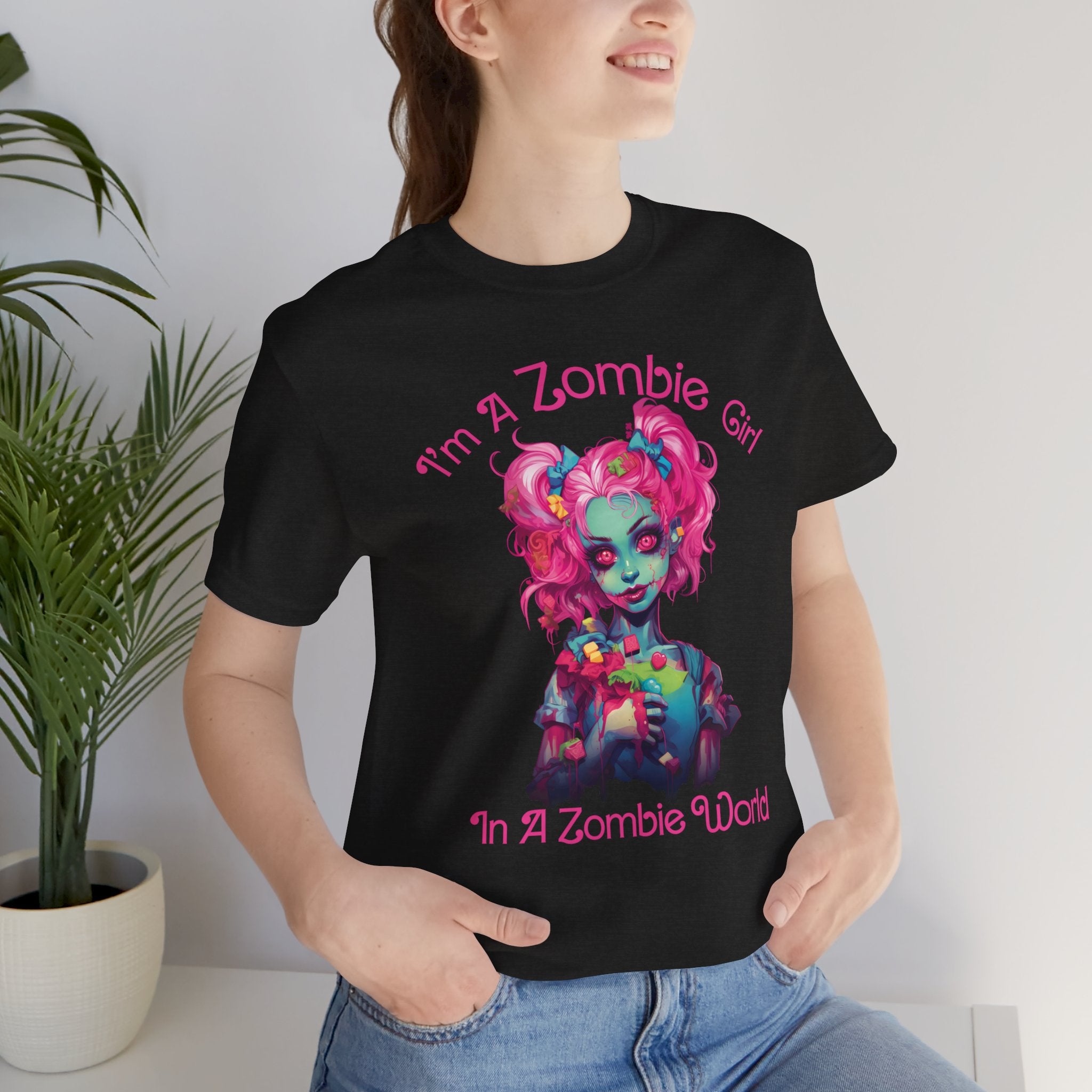 I’m a Zombie Girl Womens Halloween Booteek Jersey Short Sleeve Tee