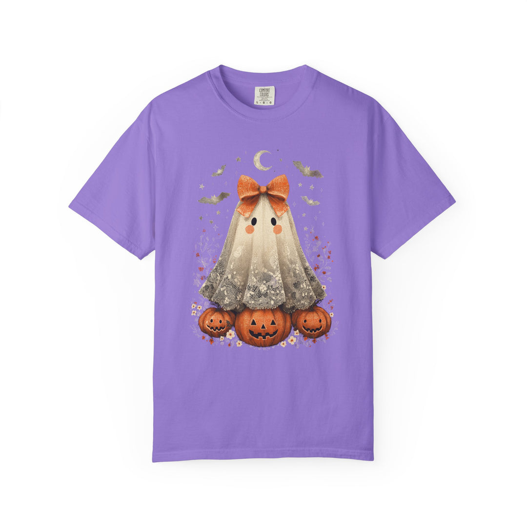 Lace Ghost Pumpkin Patch Womens WUNDERLAND Backyard Dept Halloween Booteek Short Sleeve Tee