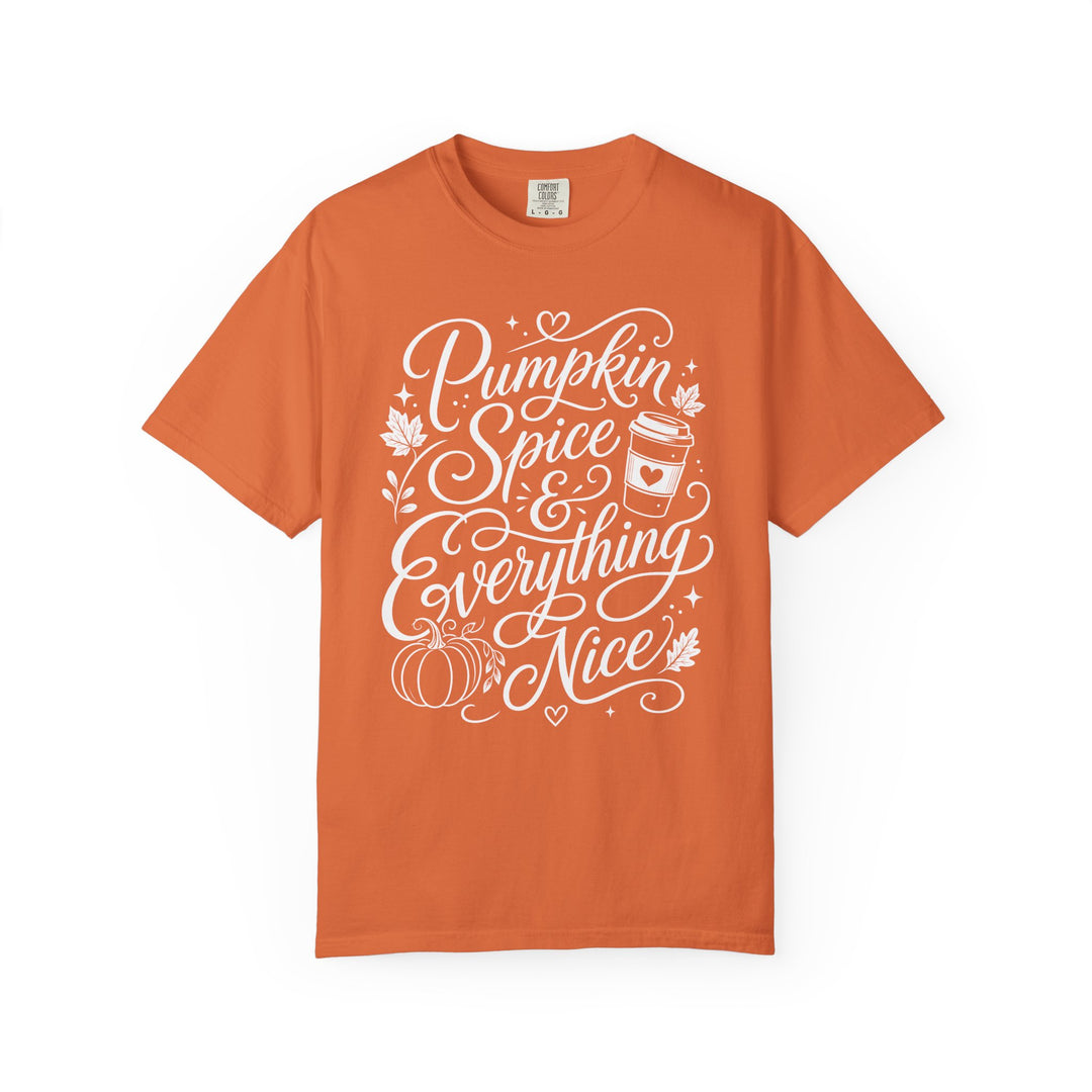 Pumpkin Spice &amp; Everything Nice Womens WUNDERLAND Halloween Booteek Short Sleeve Tee