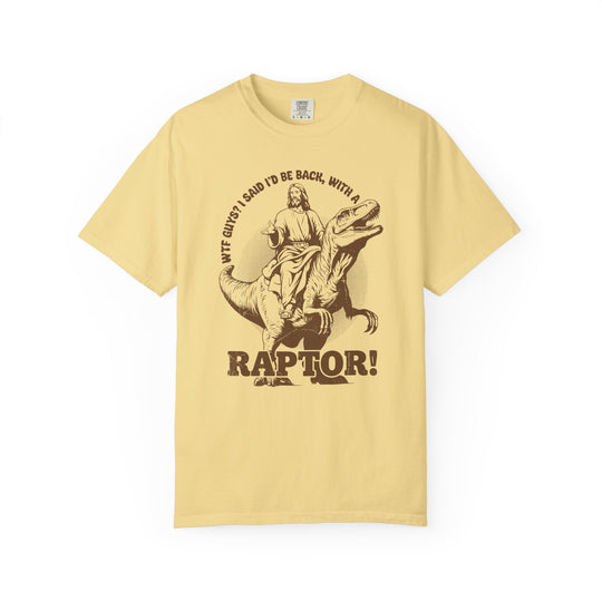 Vintage Jesus Riding Velociraptor Mens WUNDERLAND Vibes Short Sleeve Tee