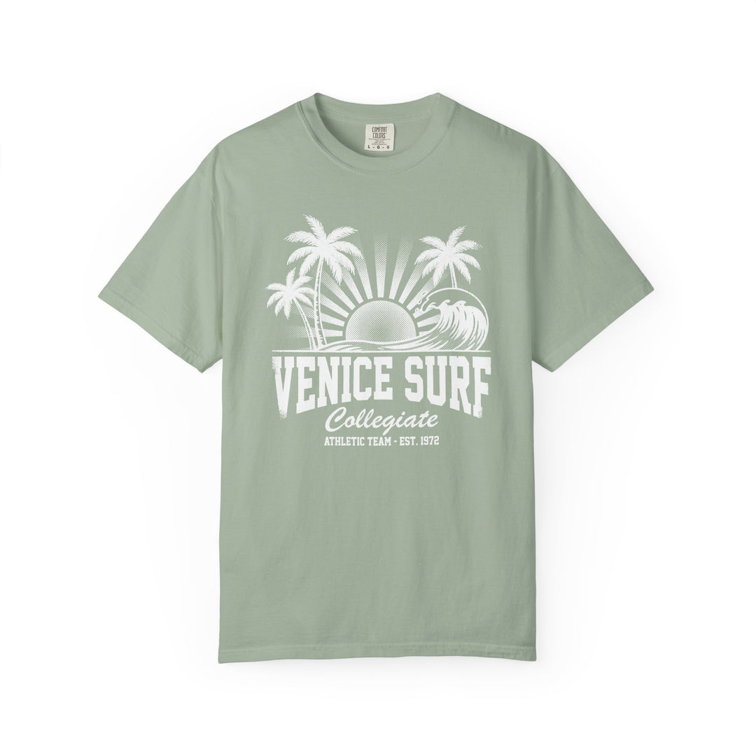 Venice Surf Sunset Beach Womens L'Atomique Relaxed Fit Comfort Colors Graphic Tee