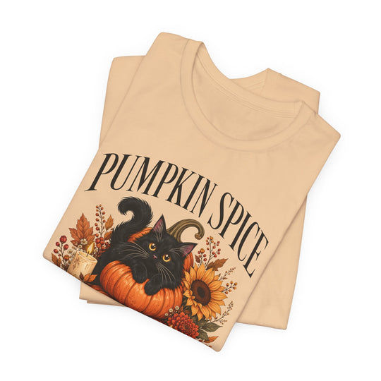 Pumpkin Spice &amp; Everything Nice Foral Cat Women&