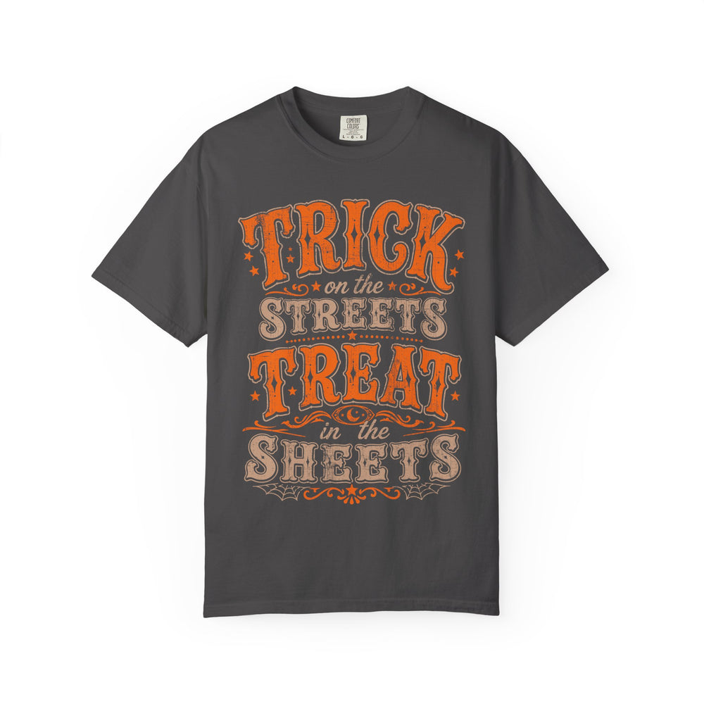Trick On The Streets Treat In The Sheets Mens WUNDERLAND Halloween Booteek Short Sleeve Tee