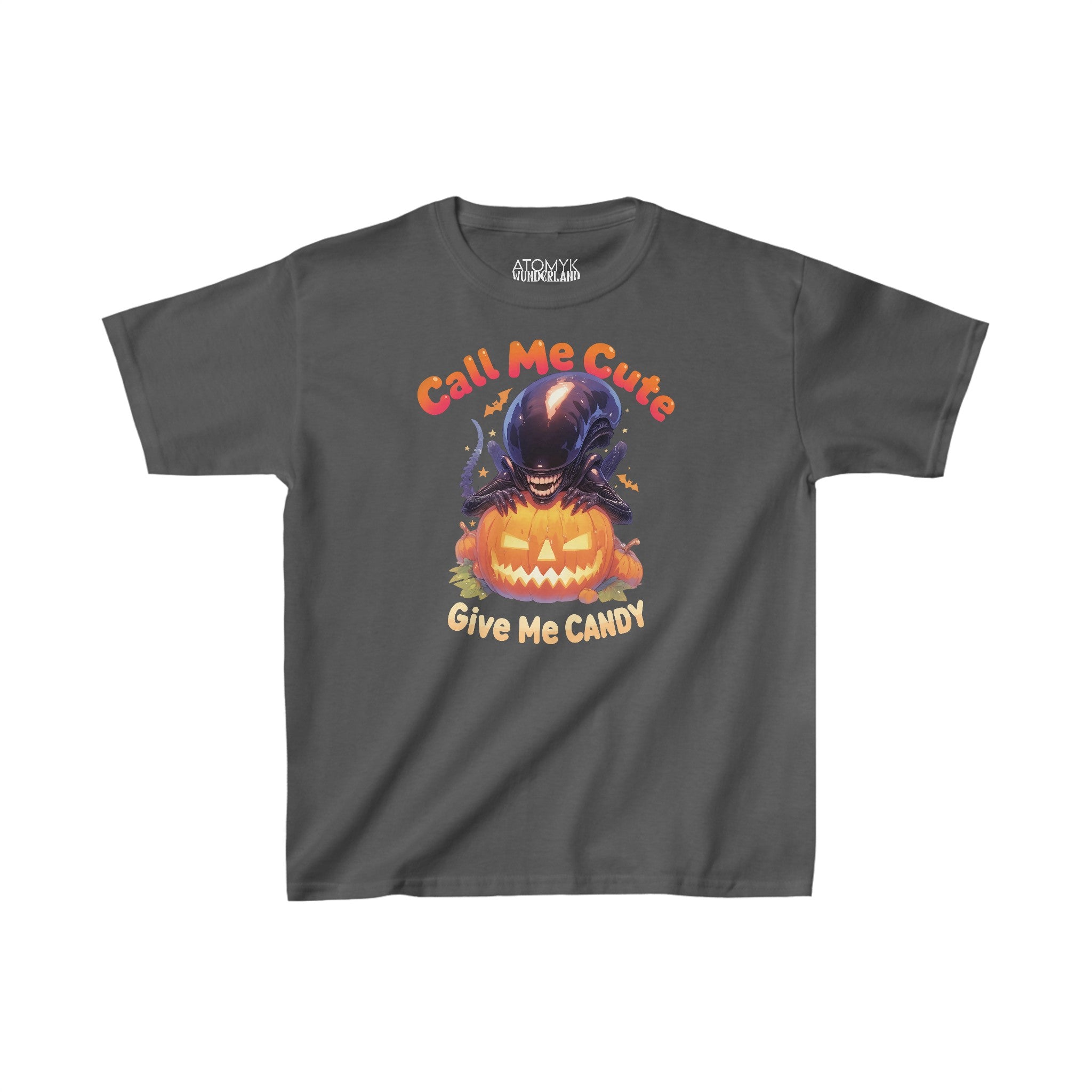 Call Me Cute Give Me Candy Boys Halloween Graphic Tee