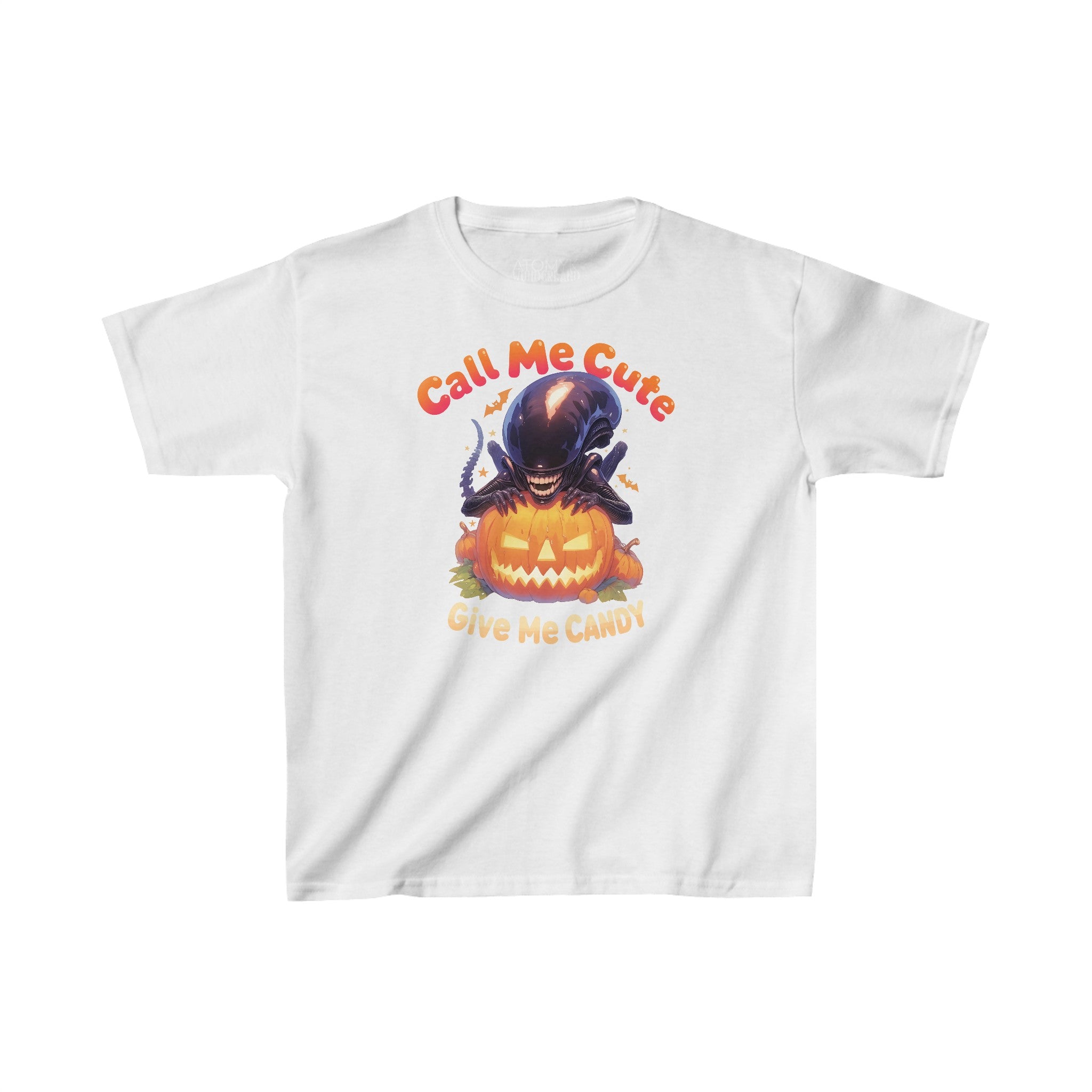 Call Me Cute Give Me Candy Boys Halloween Graphic Tee