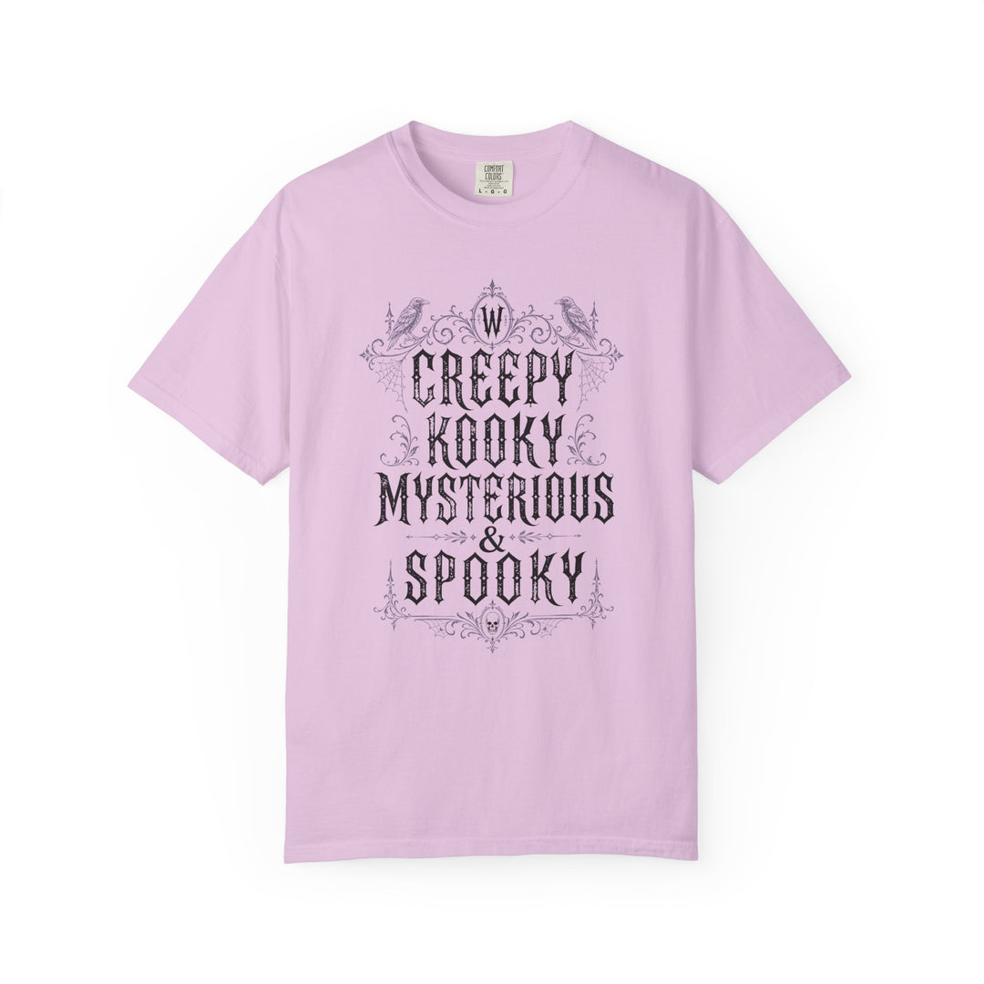 Creepy Kooky Mysterious &amp; Spooky Womens WUNDERLAND Halloween Booteek Short Sleeve Tee