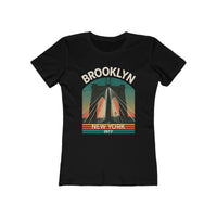 Brooklyn 1977 Vintage NYC Womens L'Atomique Boyfriend Graphic Tee