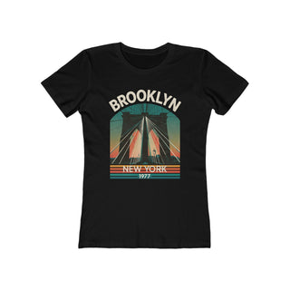 Brooklyn 1977 Vintage NYC Womens L'Atomique Boyfriend Graphic Tee
