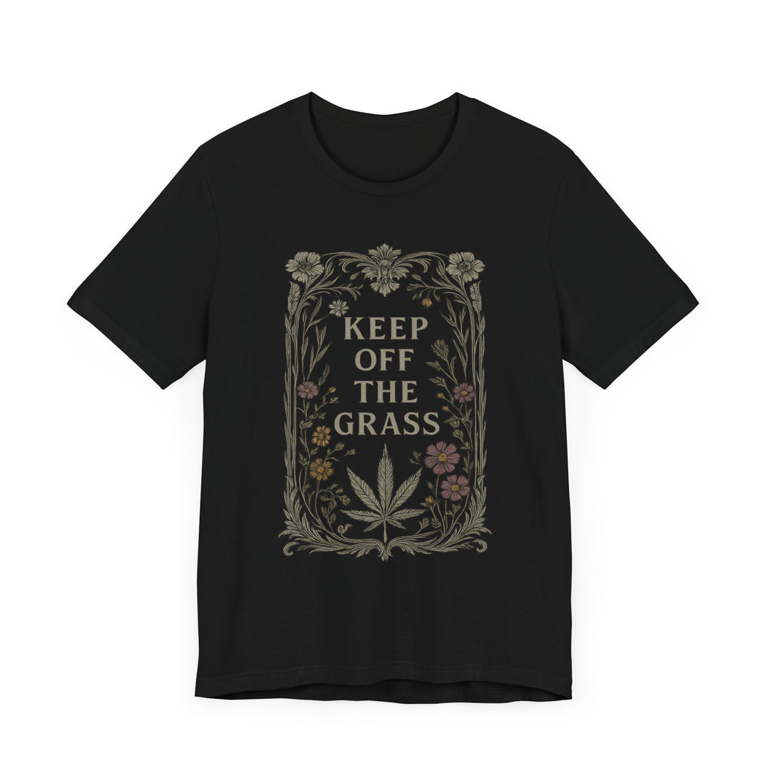 KEEP OFF THE GRASS Vintage Womens L'Atomique Graphic Tee