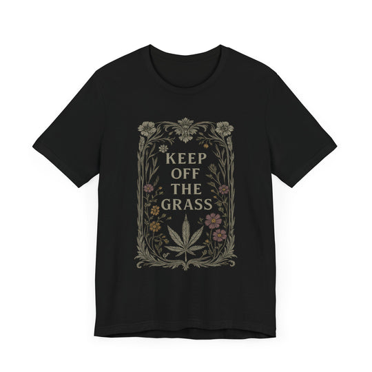 KEEP OFF THE GRASS Vintage Womens L'Atomique Graphic Tee