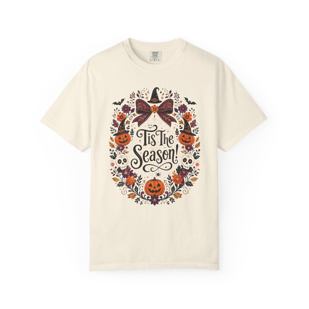 Tis The Season Spooky Wreath Womens WUNDERLAND Halloween Booteek Short Sleeve Tee