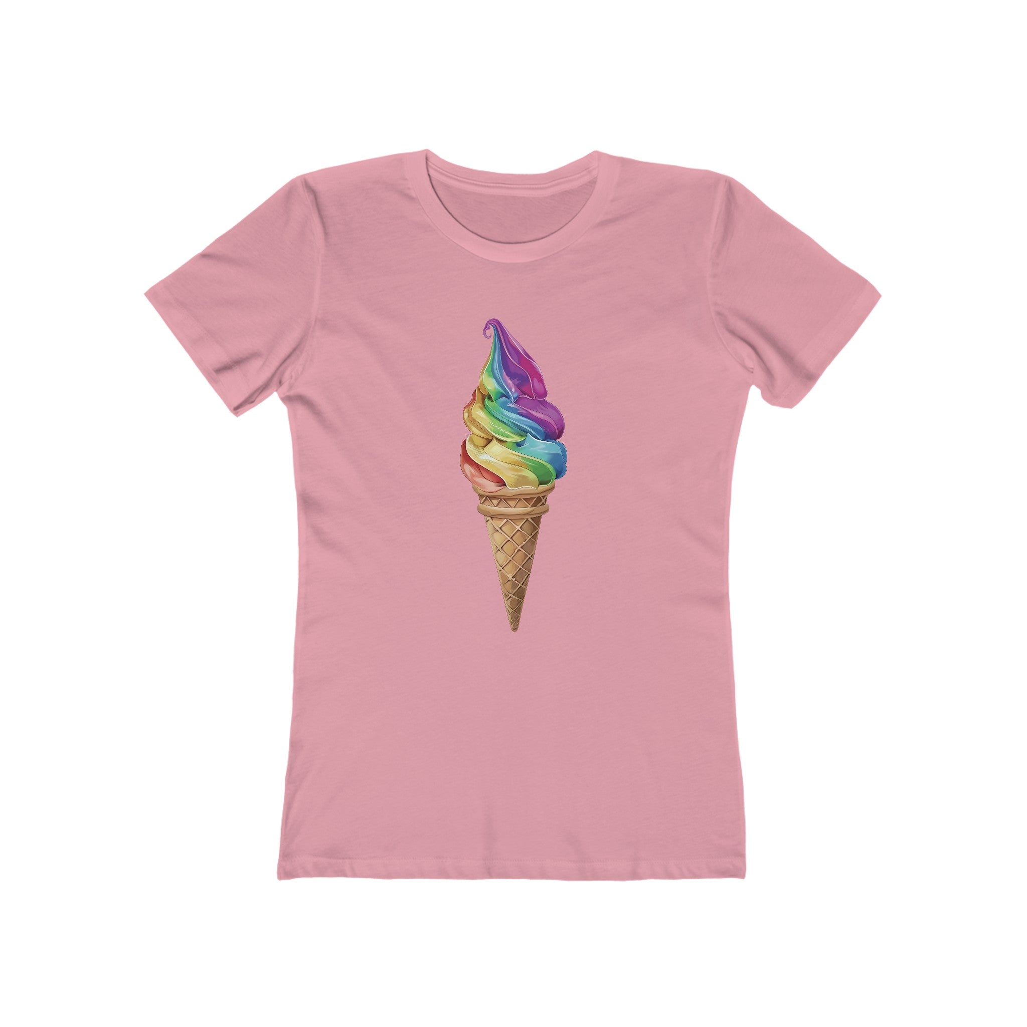 Rainbow Ice Cream Cone Womens L'Atomique Graphic Tee