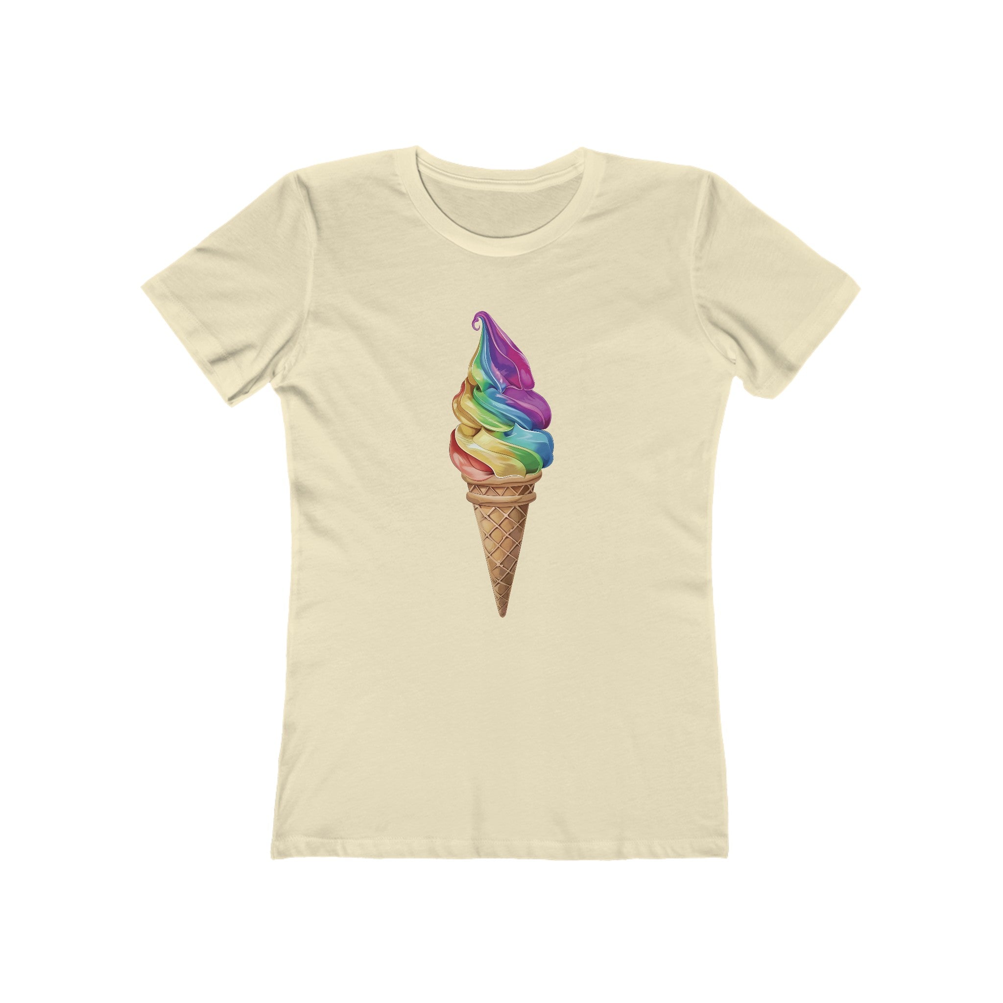 Rainbow Ice Cream Cone Womens L'Atomique Graphic Tee