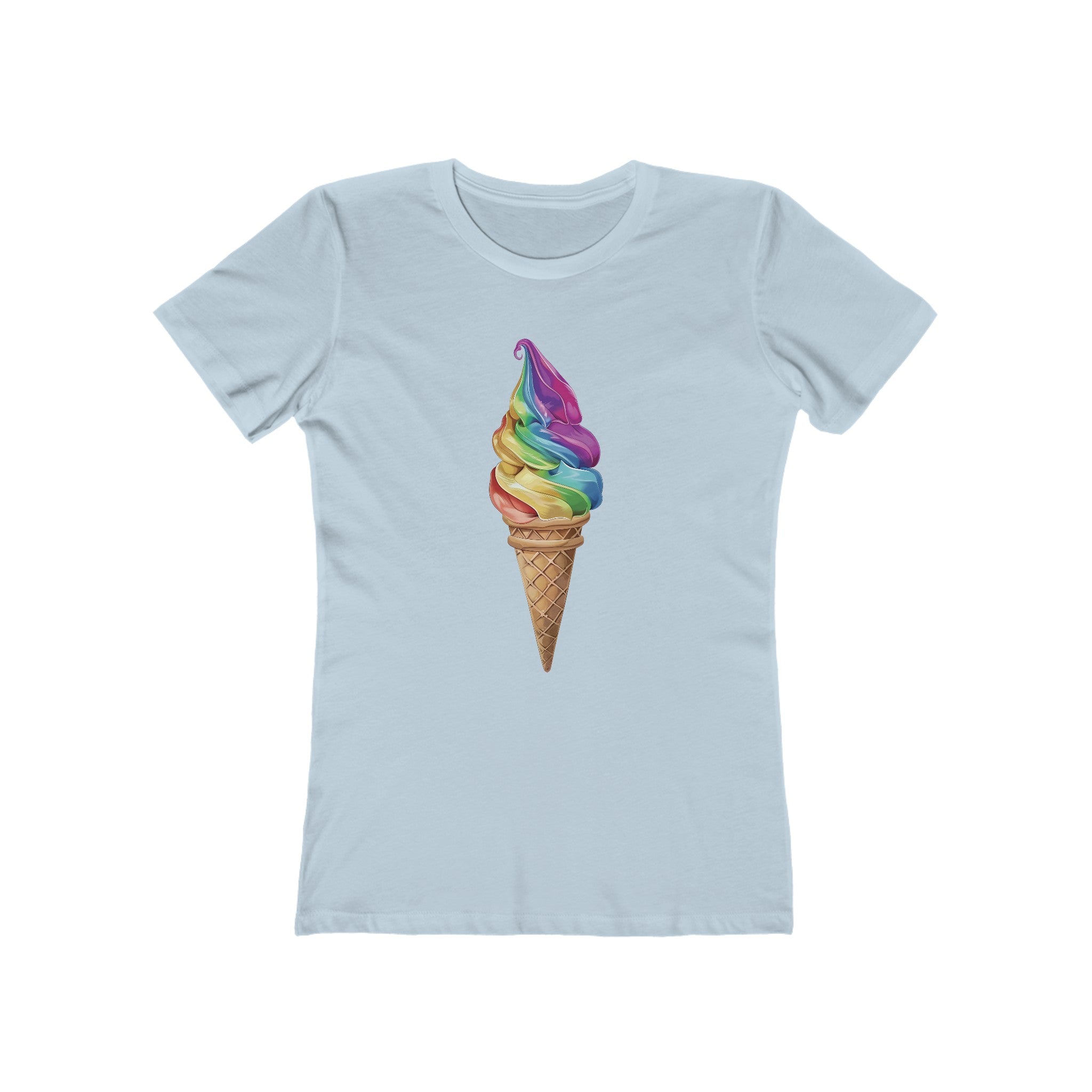 Rainbow Ice Cream Cone Womens L'Atomique Graphic Tee