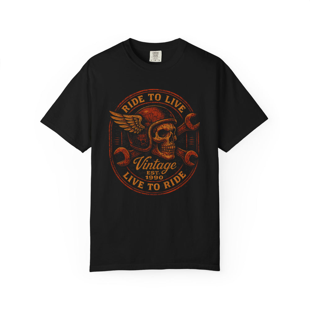 LIVE TO RIDE vintage Mens WUNDERLAND Short Sleeve Tee