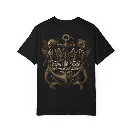 TIME & TIDE Anchor Mermaids Mens AQUA VIDA Short Sleeve Tee
