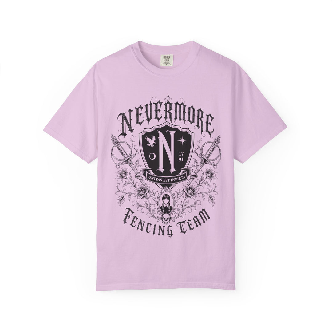 Nevermore Fencing Team Womens WUNDERLAND Halloween Booteek Short Sleeve Tee