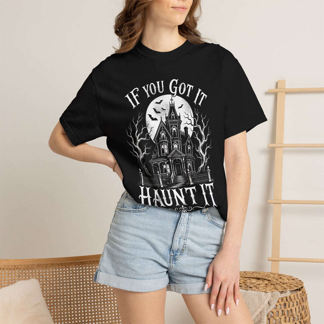 If You Got It Haunt It Haunted House Womens WUNDERLAND Halloween Booteek Short Sleeve Tee