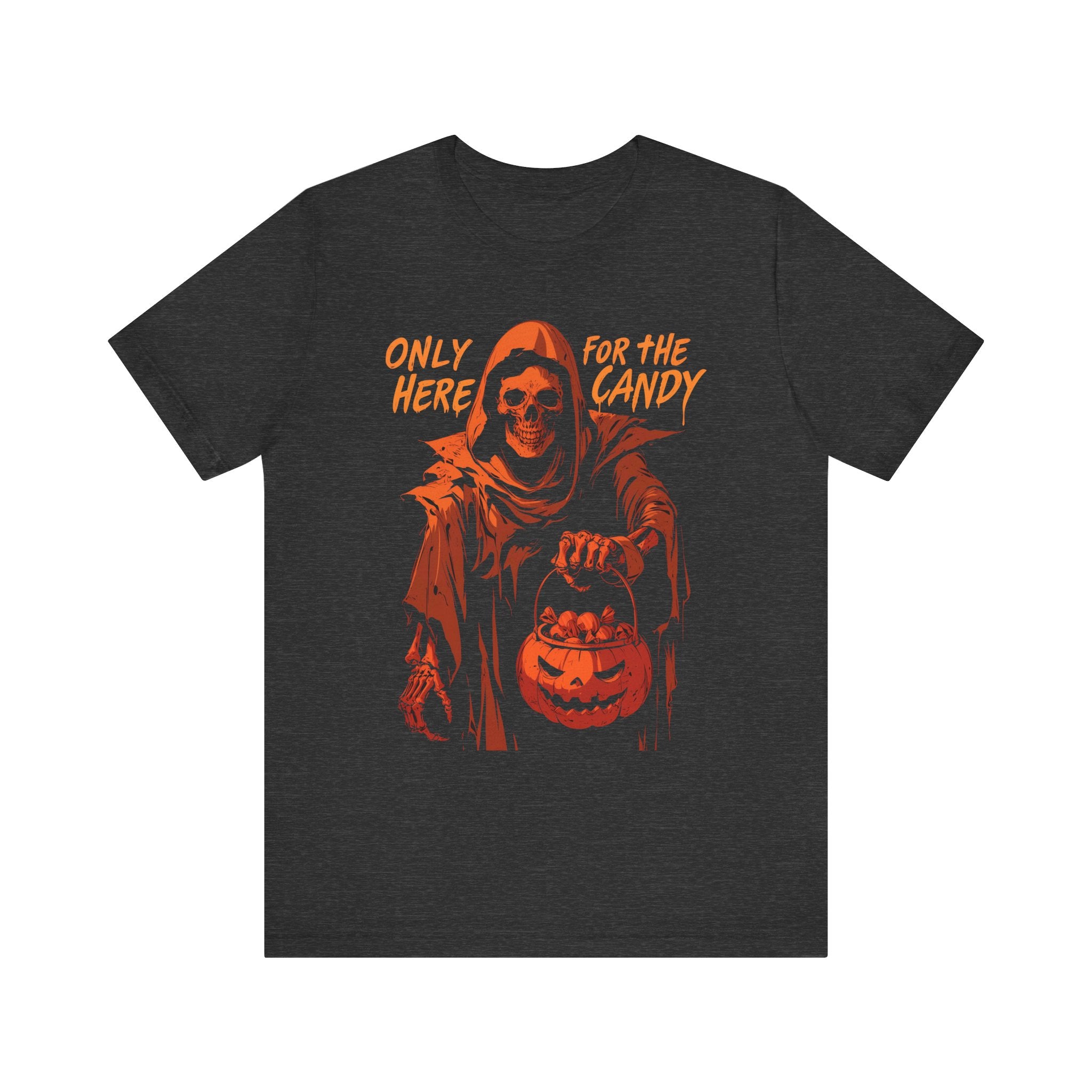 Only Here For The Candy Mens Halloween Booteek Jersey Short Sleeve Tee