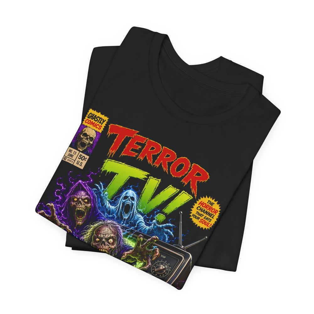 Terror TV Horror Comic Men's Halloween Classic Fit Tee